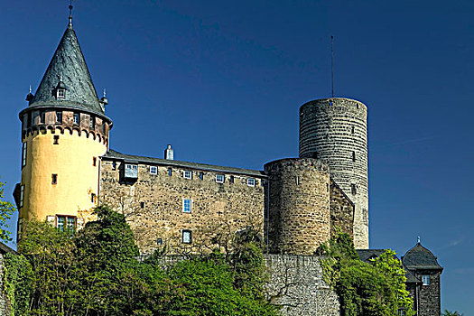 城堡,塔,莱茵兰普法尔茨州,德国,欧洲