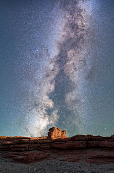 内蒙古阿拉善大峡谷星空银河