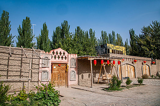 新疆泽普金胡杨国家森林园区沙枣人家