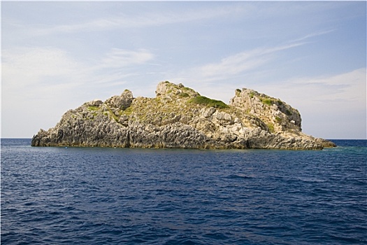 科孚岛,风景,船