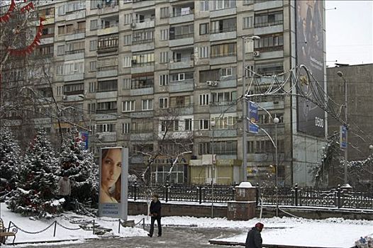 公寓,楼宇,阿拉木图,哈萨克斯坦