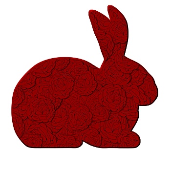 喜爱,兔子,红玫瑰,图案