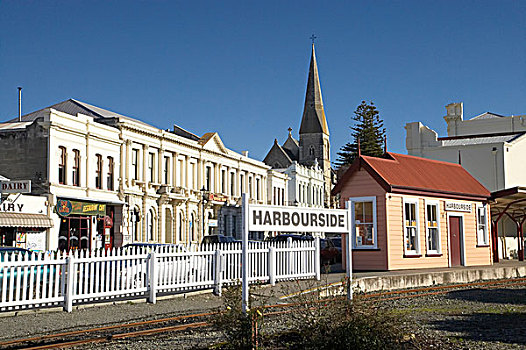 新西兰,南岛,火车站,古建筑,街道