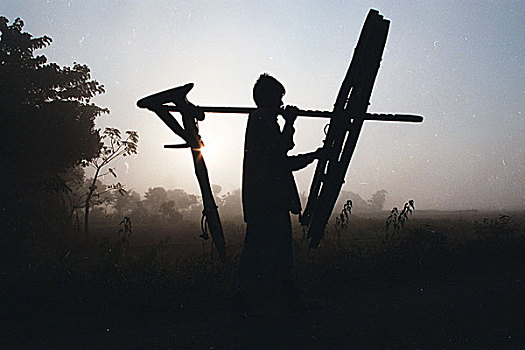 农民,途中,陆地,孟加拉,二月,2005年