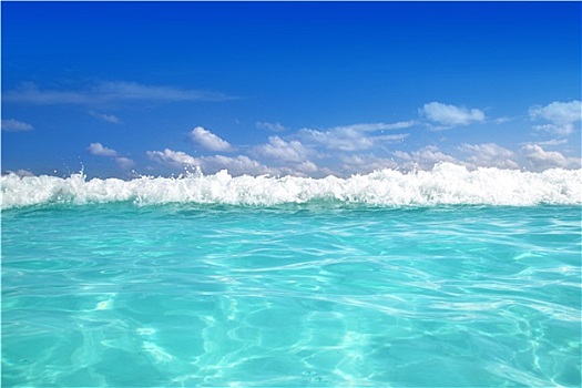 蓝色,加勒比海,水纹,地平线