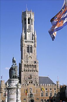 比利时,布鲁日,钟楼,市政厅