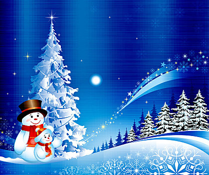 雪人,彗星,庆祝圣诞,雪