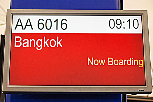 机场,离开,标识,曼谷,香港