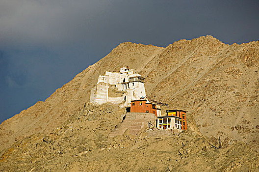 堡垒,喇嘛寺,山,胜利,查谟-克什米尔邦,印度