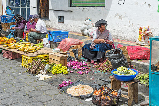 街景,市场,因巴布拉省,省,厄瓜多尔,南美