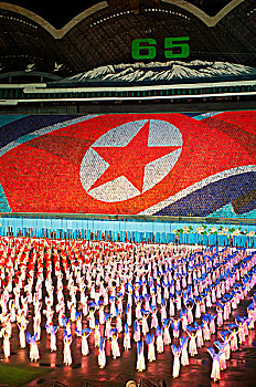 北方,韩国,大量,景象,周年纪念,平壤,朝鲜,东亚