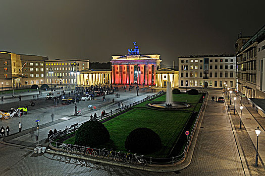 勃兰登堡,大门,光亮,节日,2009年,柏林,德国,欧洲