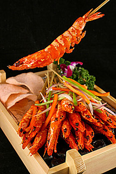 石烤虾