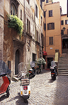 意大利,罗马,小摩托,住宅,街道,靠近,梵蒂冈城