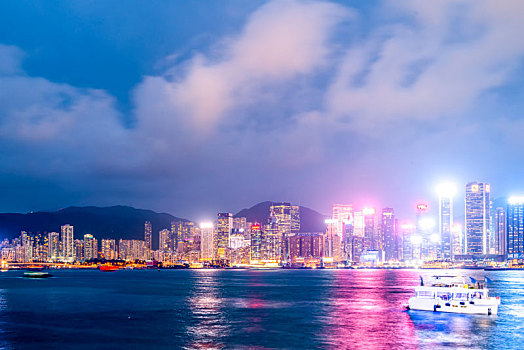 香港建筑景观天际线和建筑局部景观
