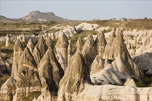 火山,石灰华,石头,柱子,仙人烟囱岩,喜爱,山谷,靠近,卡帕多西亚,土耳其