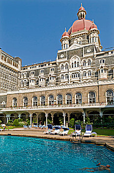 游泳池,泰姬陵酒店,地区,孟买,马哈拉施特拉邦,印度,亚洲