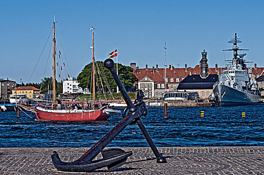 港口,特写,军舰,哥本哈根,丹麦,斯堪的纳维亚,欧洲