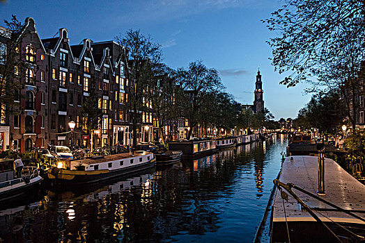 荷兰,阿姆斯特丹,蓝色,钟点