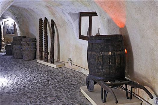 葡萄酒,博物馆,锡拉岛,希腊