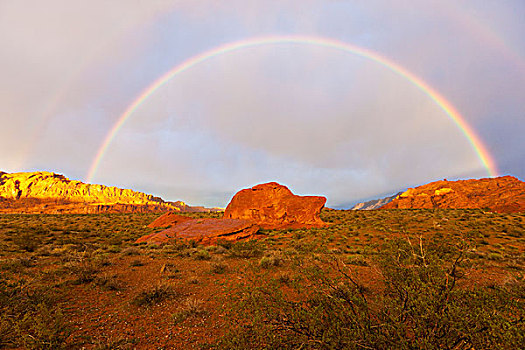 彩虹,上方,火焰谷州立公园,内华达,美国