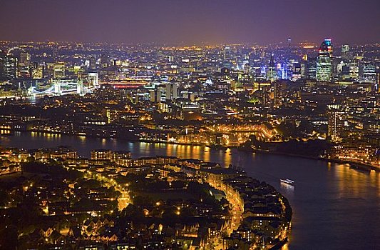 英格兰,伦敦,光亮,夜晚,最高,建筑,英国