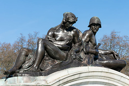 雕塑,维多利亚皇后,纪念,户外,白金汉宫,伦敦