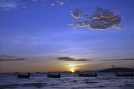 日落,泰国,亚洲