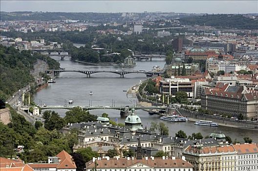城市,桥,布拉格,捷克共和国,欧洲
