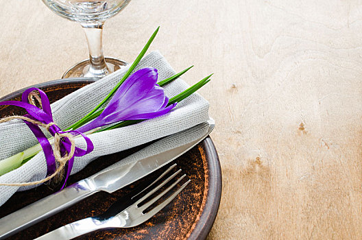 春天,节日餐桌,布置,新鲜,花