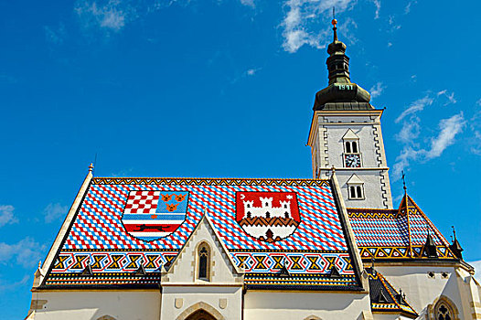 迟,哥特式,教堂,萨格勒布,克罗地亚,欧洲
