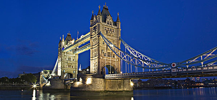 英国,伦敦,历史,塔桥,泰晤士河,夜晚