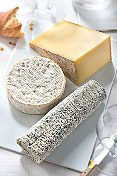 清新,牛奶,卡门贝软质乳酪,都兰地区,局部,法国硬干酪