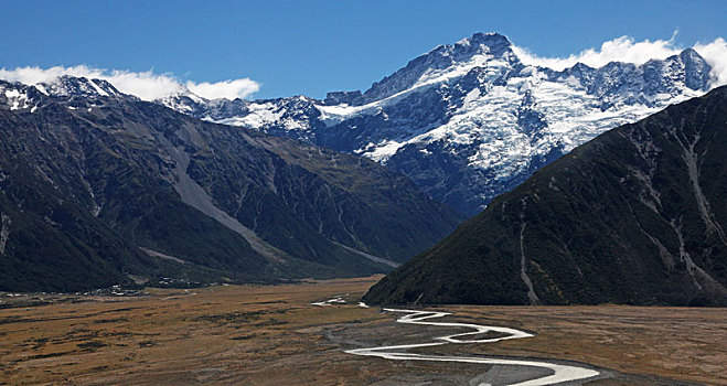 新西兰库克山冰川