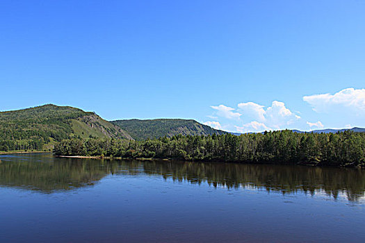 河流,山峦,森林