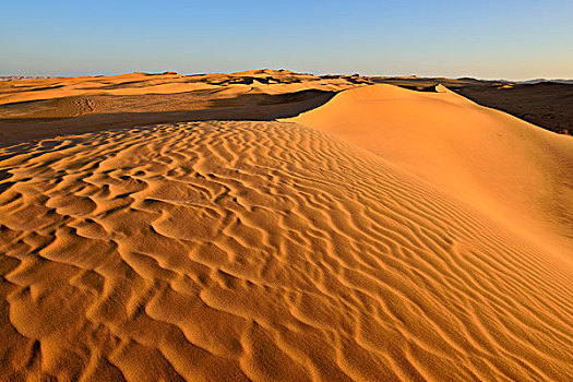 沙丘,阿杰尔高原,国家公园,世界遗产,撒哈拉沙漠,阿尔及利亚,非洲
