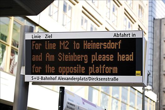 地铁,火车站,宣告,信息板,柏林,德国,欧洲