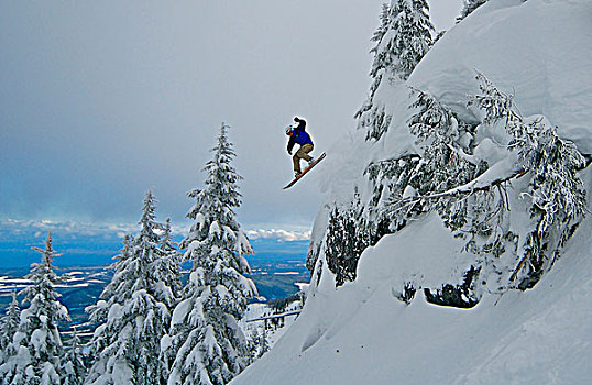 滑雪板,华盛顿山,不列颠哥伦比亚省,加拿大