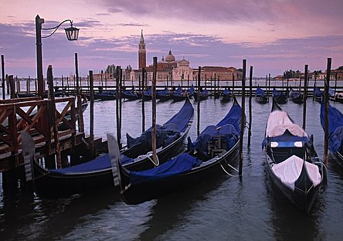 小船,圣乔治奥,马焦雷湖,威尼斯,威尼托,意大利