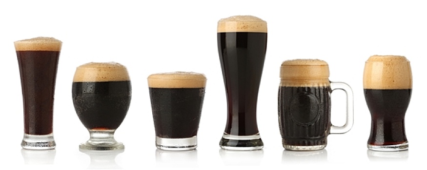 不同,眼镜,黑啤酒,啤酒