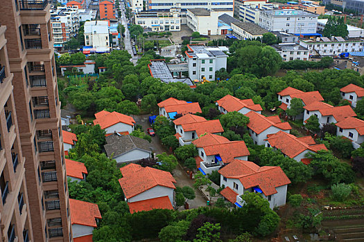 俯瞰,城镇,后塘河,住宅,民居