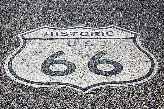 66号公路,标识,沥青,亚利桑那,美国,北美