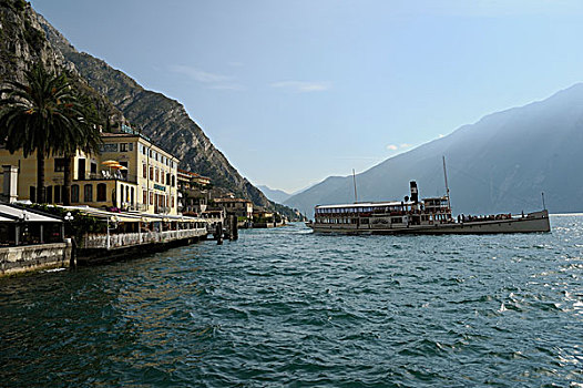 游艇,加尔达湖,布雷西亚,省,伦巴底,意大利北部,欧洲