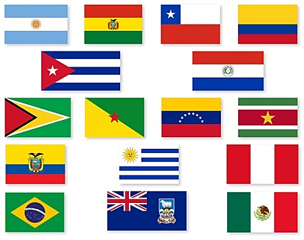 南美,旗帜