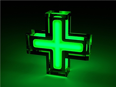 绿色,医疗,灯光
