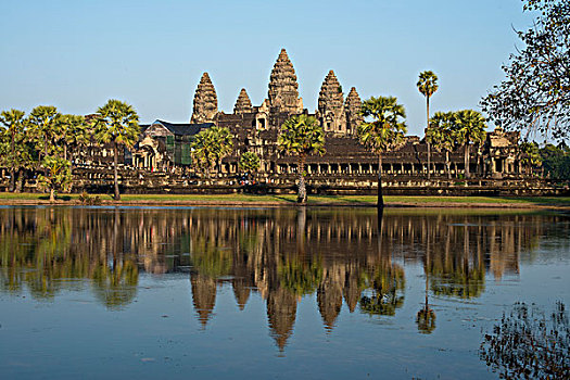 庙宇,吴哥窟,收获,柬埔寨,亚洲