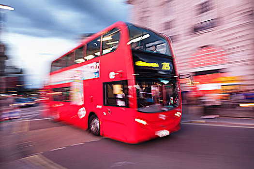 红色,双层巴士,动感,马戏团,伦敦,英格兰,英国,欧洲