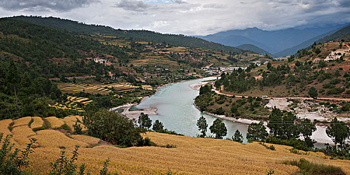 河,普那卡,地区,不丹