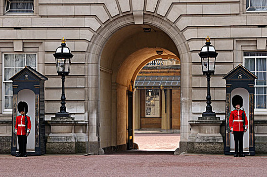 女王卫兵,白金汉宫,伦敦,英格兰