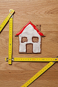 房子,饼干,测量,棍,象征,图像,家,建筑